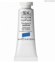 Winsor & Newton Pintura Gouache Designers para Arte, 14ml, Azul Primario No. 523 