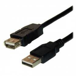 X-Case Cable USB A Macho - USB A Hembra, 1 Metro, Negro 