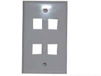 X-Case Placa para Pared 4 Puertos RJ-45, Gris 