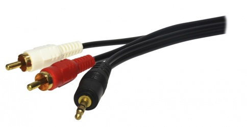 X-Case Cable 3.5mm Macho - 2x RCA Macho, 5 Metros, Negro 