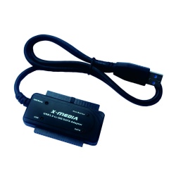 X-Media Adaptador USB 3.0 Macho - IDE/SATA, 5 Gbit/s, Negro 