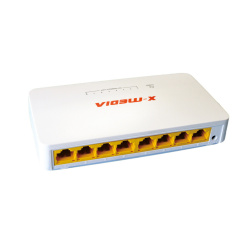 Switch X-Media Fast Ethernet XM-SW1008D, 8 Puertos 10/100Mbps, 1000 Entradas – No Administrable 