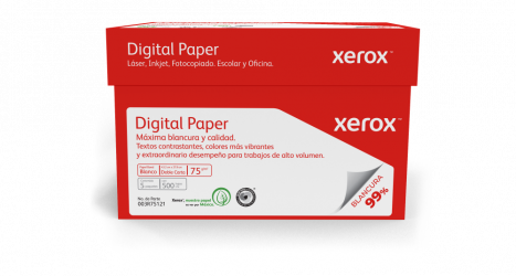 Xerox Papel Bond Digital Paper 75g/m², 1000 Hojas de Tamaño Carta, Blancura 99% 