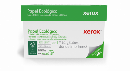 Xerox Papel Ecologico 75 g/m², 5000 Hojas Oficio, Blanclura 93% 