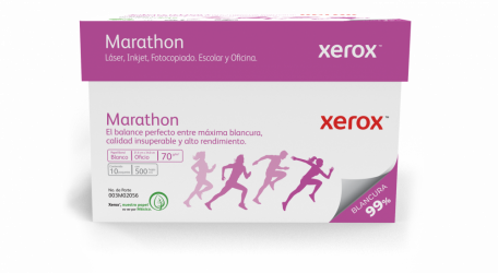 Xerox Papel Bond Marathon 70g/m², 5000 Hojas de Tamaño Oficio, Blancura 99% 