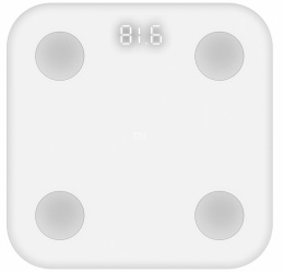 Báscula Corporal Inteligente Xiaomi Mi Body Composition Scale, Android/iOS, hasta 150Kg, Blanco, Medición de IMC/Grasa Corporal 