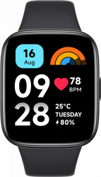 Xiaomi Smartwatch Redmi Watch 3 Active, Touch, Bluetooth 5.3, Android/iOS, Negro - Resistente al Agua 