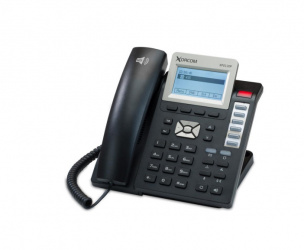 Xorcom Teléfono IP XP0120P con Pantalla LCD, 3 Lineas, 9 Teclas Programables, Altavoz, Negro 