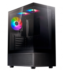 Gabinete XPG Invaderx Mini, Mini-Tower, ATX/Micro-ATX, USB 3.0, sin Fuente, 5 Ventiladores Instalados, Negro 