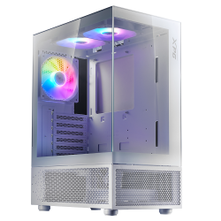 Gabinete XPG INVADER X Mini, Mini-Tower, ATX/Micro-ATX/Mini-ITX, USB 2.0, sin Fuente, 5 Ventiladores Instalados, Blanco 