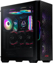 Gabinete XPG Starker Air, Midi-Tower, ATX/Micro-ATX/Mini-ITX, USB 3.0, sin Fuente, 2 Ventiladores Instalados, Negro ― tiene daño en una esquina , además de una pata fisurada 