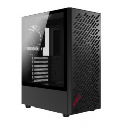 Gabinete XPG Valor Air con Ventana, Midi-Tower, ATX/Mini-ITX/Micro-ATX, USB 3.2, sin Fuente, 4 Ventiladores Instalados, Negro ― Daños menores / estéticos - leve abolladura en un costado 