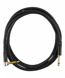 XSS Cable AUX 6.3mm Macho - 6.3mm Macho Angular, 6 Metros, Negro 