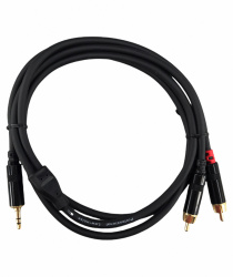 XSS Cable AUX 3.5mm Macho - 2x RCA Macho, 1.5 Metros, Negro 