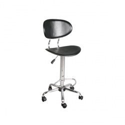 Xtech Silla Alta para Oficina, Respaldo Acolchado, PVC, Negro 