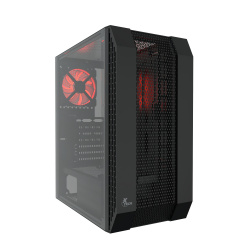 Gabinete Xtech DEIMOS, Midi-Tower, ATX/Micro-ATX, USB 2.0/3.0, sin Fuente, 1 Ventilador Instalado, Negro 