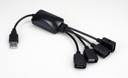 Xtech Cable Hub USB XTC-320, 4 Puertos USB 2.0, Negro 