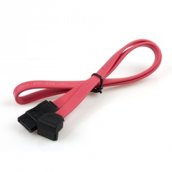 Xtech Cable SATA con Conector de Ángulo Macho - Macho, 50cm, Rojo 