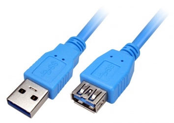 Xtech Cable USB A Macho -  USB A Hembra, 1.8 Metros, Azul 