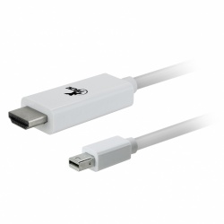 Xtech Cable Mini DisplayPort Macho - HDMI Macho, 1080p, 1.8 Metros, Blanco 