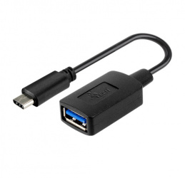 Xtech Adaptador USB-C Macho - USB 3.0 A Hembra, 12cm, Negro 