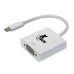 Xtech Adaptador USB Type-C Macho - VGA Hembra, Blanco 