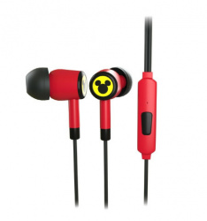 Xtech Audífonos Intrauriculares con Micrófono Mickey Mouse, Alámbrico, 1.2 Metros, 3.5mm, Rojo/Negro 