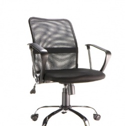 Xtech Silla de Oficina, Respaldo de Rejilla, Tapiz en Tela, Negro 