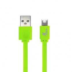 Xtech Cable USB A Macho - Micro USB B Macho, 1 Metro, Verde 