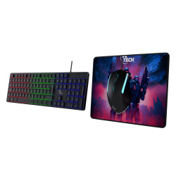Kit de Teclado y Mouse Xtech XTK-535S, Alámbrico, USB, Negro (Español) 