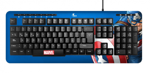 Teclado Xtech XTK-M401CA, Alámbrico, USB, Capitán América (Español) 