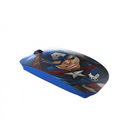Mouse Xtech Óptico XTM-M340CA Edición Capitán América, Inalámbrico, RF Inalámbrico, 1600DPI, Azul 