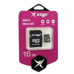 Memoria Flash Xtigo XM10, 16GB MicroSD Clase 10, con Adaptador 