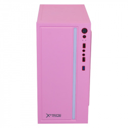 Gabinete Xtreme PC Gaming CXT100IIPK, Micro-Tower, Micro-ATX/Mini-ITX, USB 2.0/3.0, sin Fuente, 1 Ventilador Instalado, Rosa  