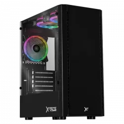 Gabinete Xtreme PC Gaming MG-36009, Mini-Tower, Micro-ATX/Mini-ITX, USB 2.0/3.0, sin Fuente, 3 Ventiladores Instalados, Negro 