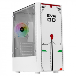 Gabinete Xtreme PC Gaming Evangelion 00 V2, Micro-Tower, Micro-ATX/Mini-ITX, USB 2.0/3.0, sin Fuente, 3 Ventiladores Instalados, Blanco 