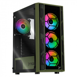Gabinete Xtreme PC Gaming MG-23082, Midi-Tower, ATX/Micro-ATX/ITX, USB 2.0/3.0, sin Fuente, 4 Ventiladores Instalados, Negro 