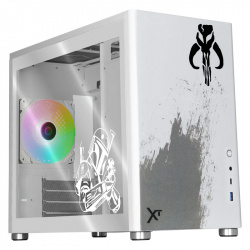 Gabinete Xtreme PC Gaming Mandalorian Brown Edition, Micro-Tower, Micro-ATX/Mini-ITX, USB 3.0, sin Fuente, sin Ventiladores Instalados, Blanco 