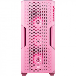 Gabinete Xtreme PC Gaming Sakura Pink Edition con Ventana de Cristal Templado RGB, Midi-Tower, ATX/Micro-ATX/Mini-ITX, USB 3.0, sin Fuente, 2 Ventiladores Instalados, Rosa 