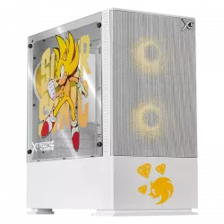 Gabinete Xtreme PC Gaming MG-23130, Mini-Tower, Micro-ATX/Mini-ITX, USB 2.0/3.0, sin Fuente, 3 Ventiladores Instalados, Blanco 