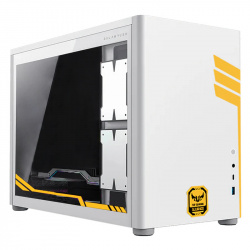 Gabinete Xtreme PC Gaming TUF Edition, Micro-Tower, Micro-ATX/Mini-ITX, USB 3.0, sin Fuente, 1 Ventilador Instalado, Blanco 