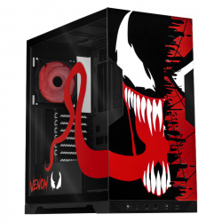 Gabinete Xtreme PC Gaming Venom V2, Midi-Tower, ATX/Micro-ATX/Mini-ITX, USB 3.0, sin Fuente, 5 Ventiladores Instalados, Negro 