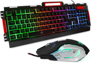 Kit Gamer de Teclado y Mouse Xtreme PC Gaming E-Sports K33, Alámbrico, USB, Negro (Inglés) 