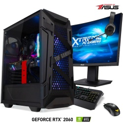 Computadora Gamer Xtreme PC Gaming TUF Streaming CM-50215, AMD Ryzen 7 3700X 3.60GHz, 16GB, 512GB SSD, NVIDIA GeForce RTX 2060, FreeDOS ― Incluye Monitor 23.6