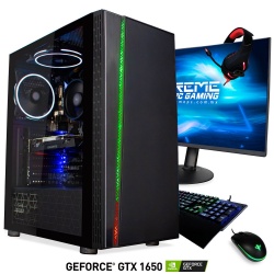 Computadora Gamer Xtreme PC Gaming CM-50095, AMD Ryzen 5 2600 3.40GHz, 16GB, 1TB + 240GB SSD, NVIDIA GeForce GTX 1650, FreeDos ― Incluye Monitor 23.6