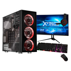 Computadora Gamer Xtreme PC Gaming CM-50140, AMD Ryzen 5 PRO 4650G 3.70GHz, 8GB, 240GB SSD, Wi-Fi, Windows 10 Prueba ― Incluye Monitor de 23.8