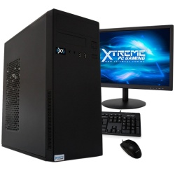 Computadora Xtreme PC Gaming CM-90100, Intel Celeron N3160 1.60GHz, 4GB, 500GB, FreeDOS - incluye Monitor 18.5