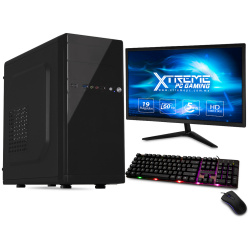 Computadora Gamer Xtreme PC Gaming CM-05023, AMD E1-6010 1.35GHz, 8GB, 500GB, Adaptador WiFi, Windows 10 Prueba — incluye Monitor de 19