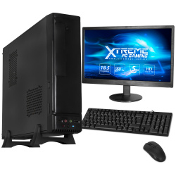 Computadora Xtreme PC Gaming CM-05051, Intel Celeron J4125 2GHZ, 8GB, 250GB SSD, Adaptador WiFi, Windows 10 Prueba ― incluye Monitor de 18.5