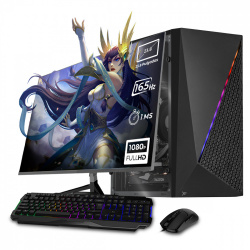 Computadora Gamer Xtreme PC Gaming CM-05057, AMD Ryzen 5 5500, AMD Radeon RX 6500 XT, 16GB, 500GB SSD, Wi-Fi, Windows 10 Prueba + Teclado/Mouse/Monitor de 23.8